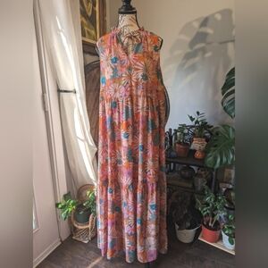 Floral Retro Maxi Print Dress BB Dakota by Steve Madden Size XS